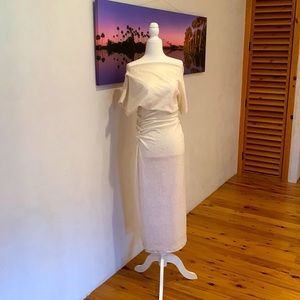 Ivory dress with gold flecks. Size S. Never worn.